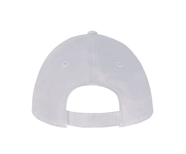 White poly cap with 3D embr