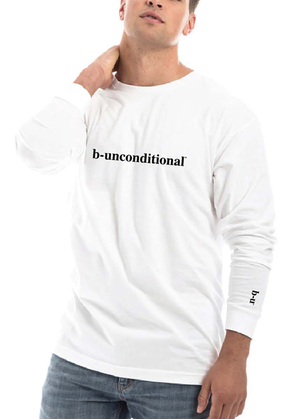 White logo long sleeve tee