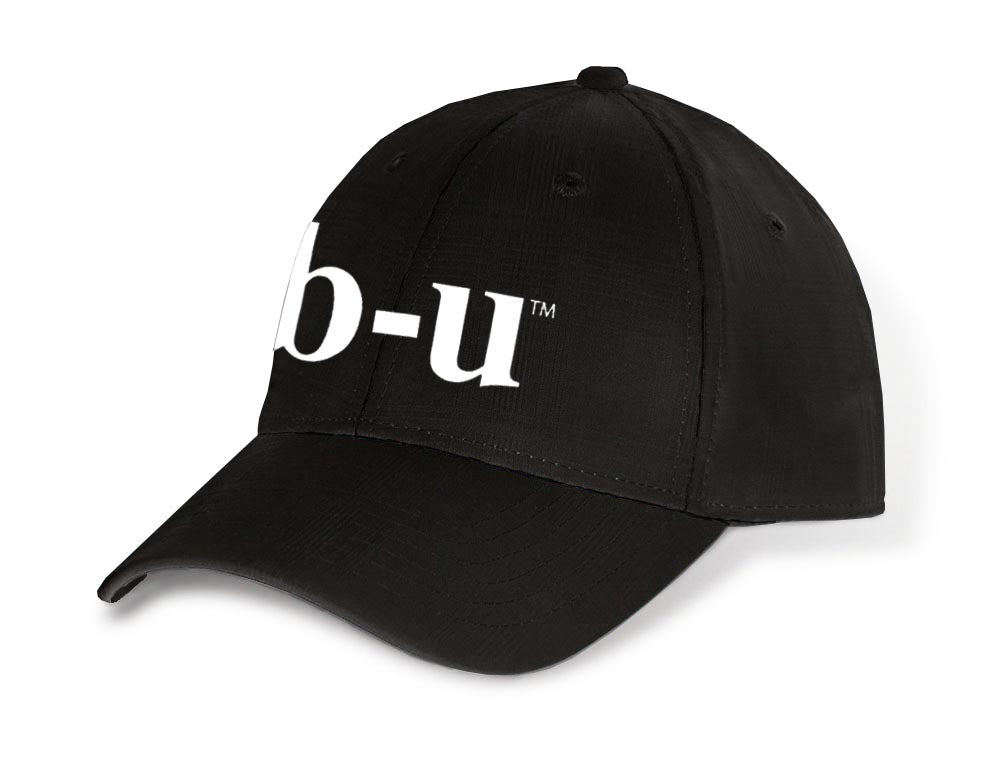 Black poly cap with 3D embr