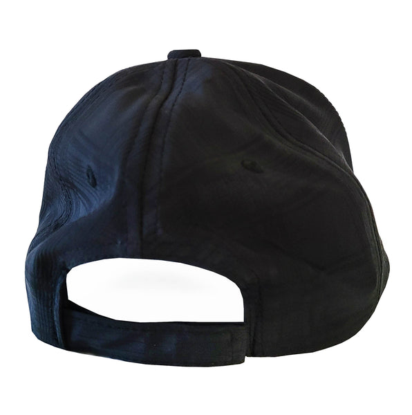 Black poly cap with 3D embr